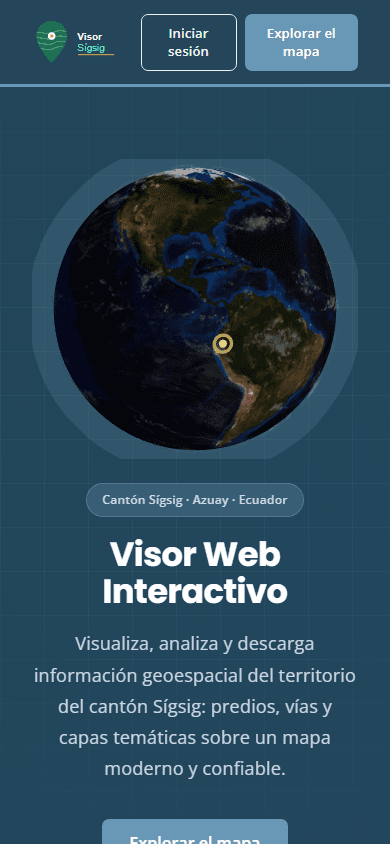 Visor Sígsig en un celular